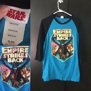 Vintage empire strikes back baseball tee